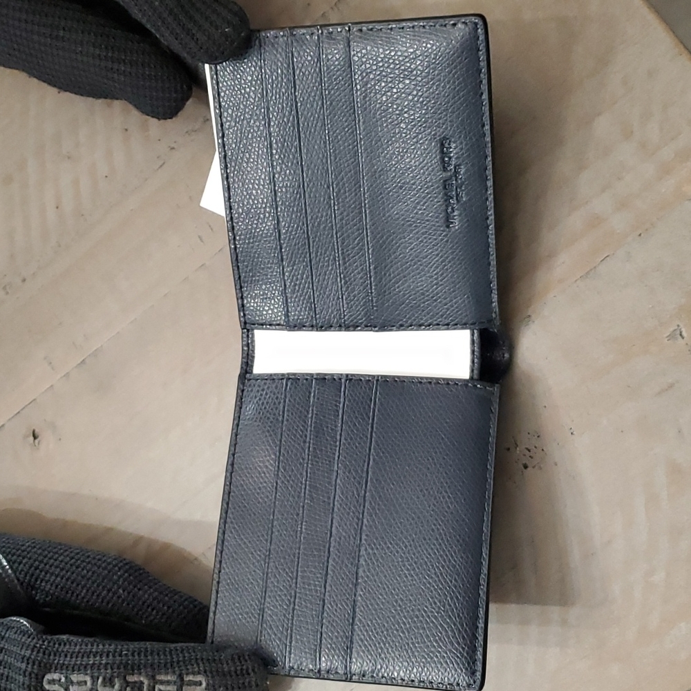 Nwt Michael Kors dark blue men's wallet - Picture 3 of 6